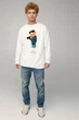 Світшот чоловічий OVERSIZE /no flis/ L Білий (BSMW30032) - изображение 2