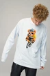 Світшот чоловічий OVERSIZE /no flis/ S Світло блакитний (BSMPS30034) - изображение 1