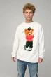 Світшот чоловічий OVERSIZE /no flis/ S Білий (BSMW30030) - изображение 1