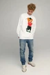 Світшот чоловічий OVERSIZE /no flis/ S Білий (BSMW30030) - изображение 2