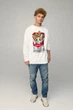 Світшот чоловічий OVERSIZE /no flis/ S Білий (BSMW30015) - изображение 2