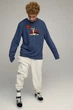 Світшот чоловічий OVERSIZE /no flis/ L Блакитний (BSMN30010) - изображение 2
