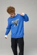 Світшот чоловічий OVERSIZE /no flis/ M Блакитний (BSMRB30028) - изображение 1
