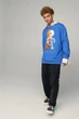 Світшот чоловічий OVERSIZE /no flis/ L Блакитний (BSMRB30019) - изображение 2