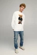 Світшот чоловічий OVERSIZE /no flis/ S Білий (BSMW30049) - зображення 2