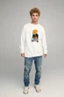 Світшот чоловічий OVERSIZE /no flis/ S Білий (BSMW30041) - изображение 2