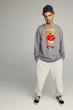 Світшот чоловічий OVERSIZE /no flis/ S сірий (BSMEG30025) - изображение 2