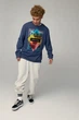 Світшот чоловічий OVERSIZE /no flis/ S Блакитний (BSMN30013) - изображение 2