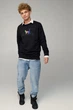 Світшот чоловічий OVERSIZE /no flis/ M Чорний (BSMB30032) - зображення 2