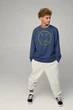 Світшот чоловічий OVERSIZE /no flis/ M Блакитний (BSMN30051) - изображение 2