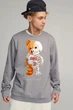 Світшот чоловічий OVERSIZE /no flis/ S сірий (BSMEG30019) - изображение 1