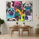 Картина Холстович Lovely pugs 30x40 см. Картина з мопсами поп арт для офісу, вітальні, спальні, інтер'єру - зображення 3
