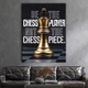 Картина Холстович Chess King Gold 110x150 см. Мотивацiйна картина для офісу, вітальні, спальні, інтер'єру - зображення 2