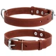 Ошейник "CoLLaR" одинарный (ширина 25мм, длина 38-50см), коричневый - изображение 1