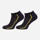 Набор мужских носков коротких HEAD Performance Sneaker 791018001-009 39-42 (2 пары) Темно-серый с желтым (8720245181891) - изображение 2