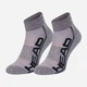 Набор мужских носков коротких HEAD Qperformance Quarter 791019001-008 39-42 (2 пары) Серый (8720245182010) - изображение 1
