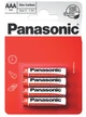 Батарейка солевая Panasonic Red Zinc R03RZ/4BP, AAA/(L)R03, блистер 4шт - изображение 1