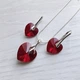 Набір прикрас Hand Made з бордово-червоними кристалами Swarovski (ціна без ланцюжка) - зображення 1