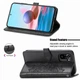 Чехол Vintage для Xiaomi Poco M5s книжка кожа PU с визитницей черный - изображение 3