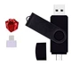 Флешка Jaster Plain 64Gb black OTG USB - Type-c Flash Drive (перехідник Micro USB в подарунок) - зображення 1