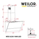Витяжка декоративна похила WEILOR WDS 6230 BL 1000 LED - изображение 13