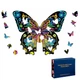 Деревянные фигурные пазлы бабочка «Butterfly» (21х14 см, 100 частей) 7+ - изображение 1