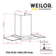 Декоративна витяжка зі склом WEILOR PGS 9230 IG 1000 LED Strip - изображение 9