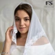 Сучасна біла хустка до храму, на весілля, на хрестини Месса - изображение 7