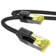 Інтернет кабель Ugreen Ethernet RJ45 Cat 7 High Speed ​​Braided Internet Cord мережевий шнур 10 м Black (NW150) - зображення 1