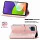 Чехол Vintage для Samsung Galaxy A12 2021 / A125 книжка кожа PU с визитницей розовый - изображение 4