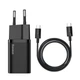 Зарядное устройство Baseus Super Si Quick Charger 1C 25W with cable 1м |1Type-C, 3A/25W, PD/QC| (TZCCSUP-L02) black - изображение 1