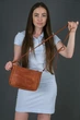 Женская сумка Berty Надежда винтажная кожа Коньяк - изображение 1