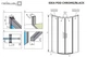 Душевая кабина RADAWAY Idea PDD 90Lx100Rx200 стекло прозрачное 387139-01-01 + 387156-01-01 - изображение 2