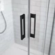 Душевая кабина RADAWAY Idea Black PDD 100Lx90Rx200 стекло прозрачное черный профиль 387139-01-01 + 387157-54-01 - изображение 6