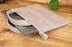 Кожаный чехол для MacBook Дизайн №43, натуральная Гладкая кожа, цвет Пудра - изображение 4