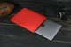 Кожаный чехол для MacBook Дизайн №1, натуральная кожа итальянский Краст, цвет Красный - изображение 1