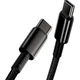 Кабель BASEUS Tungsten Gold Series Fast Charging Data Cable Type-C 100W Black 2м (CATWJ-A01) - зображення 4