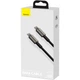 Кабель BASEUS Tungsten Gold Series Fast Charging Data Cable Type-C 100W Black 2м (CATWJ-A01) - зображення 5