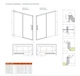 Скляна шторка для ванни RADAWAY Idea Black PN DWJ 160 10003160-54-01L ліва - зображення 2