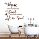 Виниловая наклейка на английском Life is good (Жизнь прекрасна интерьерные стикеры) глянцевая 970х930мм - изображение 1