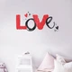 Романтические надписи надклейки Любовь (love сердечки вязанный текст) самоклеющая Набор ХL 1000х465 мм матовая - изображение 1