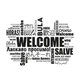Вінілові наклейки Welcome (текстова наклейка Ласкаво просимо текст на стіну) глянець 970х690 мм - зображення 2