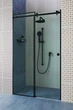 Душові двері Velino Pasific Black скло матове 110x200 - зображення 1