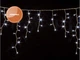Гирлянда ICICLE 7 Вт желтая, провод черный 75 LED бахрома 2x0,7м IP44 для улицы - изображение 4