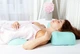 Ортопедическая подушка под поясницу Roller Pillow Back для сна от Beauty Balance, наволочка тенсел, цвет Голубой, 42х23х6 см - изображение 3