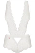 Кружевное боди Obsessive 853-TED-2 Экри L/XL - изображение 3