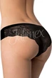 Трусики-бразилианки бесшовные с кружевом Julimex Tanga Черный XL (MR-16306) - изображение 8