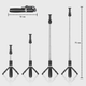 Монопод- штатив Fashion Selfie Stick L02 black для телефону, фотоапарата, екшен камери - зображення 2