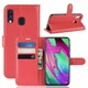 Чехол-Книжка с карманами для карт для Samsung Galaxy A40 Красный (063216) - изображение 1