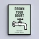 Картина Холстович Drown your doubt 110x150 см. Картина для мотивації в офіс, вітальню, спальню, інтер'єрна - зображення 4